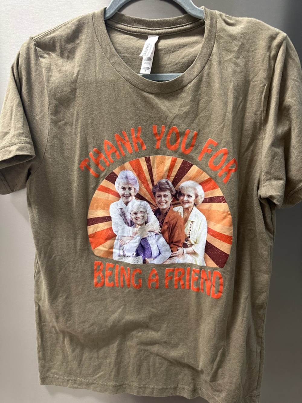 Kids Olive Graphic Tee - Thank You For Being A Friend